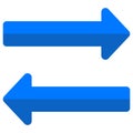 two side arrow Isolated Vector icon which can easily modify or edit