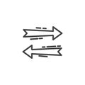 Two side arrow line icon