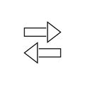 two-sided arrow icon. Thin line icon for website design and development, app development. Premium icon