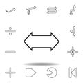 two-sided arrow icon. Thin line icons set for website design and development, app development. Premium icon