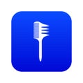 Two sided comb icon blue vector