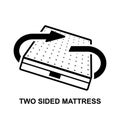 Two sided mattress icon isolated on background