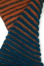 Two-sided ribbed knitted scarf