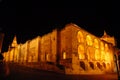 Two Sides Of The Ancient Palace Illuminated Near The Guadalquivir