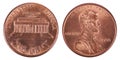 Isolated Penny - Both Sides Frontal Royalty Free Stock Photo