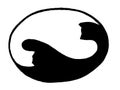 Silhouette of yin yang cats