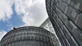 Two silo and blue sky Royalty Free Stock Photo