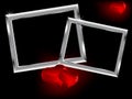 Two silver frames Royalty Free Stock Photo