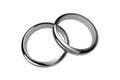 Two silver rings Royalty Free Stock Photo