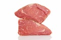 two sirloin tip roasts on white Royalty Free Stock Photo