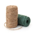 Two skeins of natural jute twine Royalty Free Stock Photo