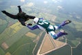 Two skydivers in freefall