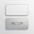 Two sleek, modern, rectangular metallic objects with a smooth finish and rounded edges Royalty Free Stock Photo