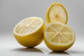 Two Sliced Lemons on Black Surface - 1 Royalty Free Stock Photo