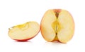 Two slices of ripe apple Royalty Free Stock Photo