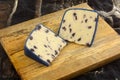 Wensleydale cheese with blueberries Royalty Free Stock Photo