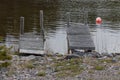 Two small bridges and a buoy