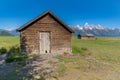 Two small cabins on historic Morman Row Royalty Free Stock Photo