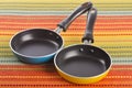 Two Small Frying Pans #1 Royalty Free Stock Photo