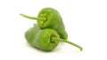 Two Small Green Peppers Pileds Royalty Free Stock Photo