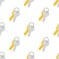 Two Small Keys Flat Icon Seamless Pattern