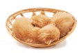 Two small kittens in the basket Royalty Free Stock Photo