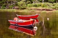 Two small red boats Royalty Free Stock Photo