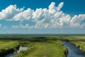 Rivers and Clouds Scenery in Dobrogea Romania