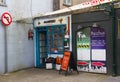 Two small and unattractive shop premises tucked into a corner in the back streets of Kinsale in County Cork, Ireland