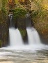 Two small waterfalls Royalty Free Stock Photo