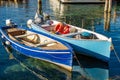 Two Small Wooden Fishing Boats - Lake Garda Italy Royalty Free Stock Photo