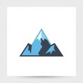 The two smaller peaks are dark gray creating a visually appealing contrast Royalty Free Stock Photo