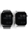 2 smart watches - Apple Watch 4, silver and black, on white Royalty Free Stock Photo