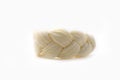 The two Smoked cheese a plait on a white backgroun Royalty Free Stock Photo