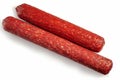 two smoked sausages Royalty Free Stock Photo