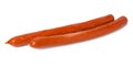 Two smoked sausages Royalty Free Stock Photo