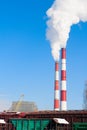 Two smoking chimneys pollution air Royalty Free Stock Photo