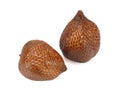 Snake fruit, salak, isolated on white background