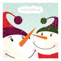 Two snowman_card