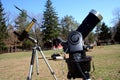 Two Solar Telescopes Royalty Free Stock Photo