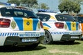 Two South African Police Cars - EMPD Closeup Royalty Free Stock Photo