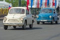 Two Soviet ZAZ-965 midget cars close up