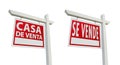 Two Spanish Real Estate Signs with Clipping Paths Royalty Free Stock Photo