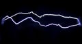 Two of spark electric discharges obtained with the help of an electrophoresis machine