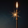 Two Sparklers, Double Sparks, Double Fun, Twin Flames of Joy. AI Generated image.