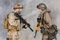 Two special force soldiers Royalty Free Stock Photo