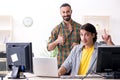 Two it specialists working in the office Royalty Free Stock Photo