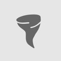 Tornado vector icon eps 10. Simple isolated twister symbol logo.