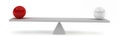 Two spheres in balance Royalty Free Stock Photo