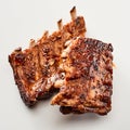 Two spicy sticky grilled portions of ribs